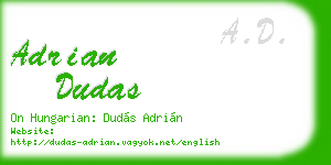 adrian dudas business card