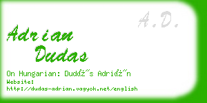 adrian dudas business card